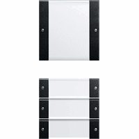 Gira System 55 Taster 4-v tekstkader Clear zwart mat 2134005 afbeelding 2