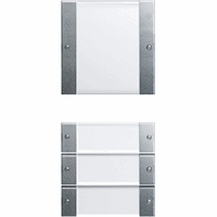 Gira System 55 Taster 4-v tekstkader Clear aluminium 213426 afbeelding 2