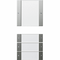 Gira System 55 Taster 4-v tekstkader Clear edelstaal 2134600 afbeelding 2