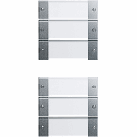 Gira System 55 Taster 6-v tekstkader Clear aluminium 213626 afbeelding 2
