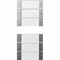 Gira System 55 Taster 6-v tekstkader Clear edelstaal 2136600 afbeelding 2