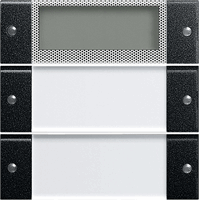 Gira System 55 Taster 2-v Plus tekstkader Clear zwart mat 2142005 afbeelding 2