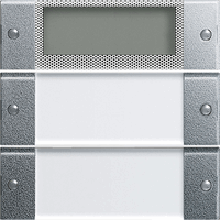 Gira System 55 Taster 2-v Plus tekstkader Clear aluminium 214226 afbeelding 2