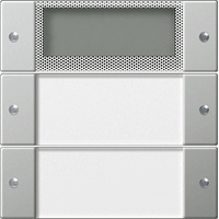 Gira System 55 Taster 2-v Plus tekstkader Clear edelstaal 2142600 afbeelding 2