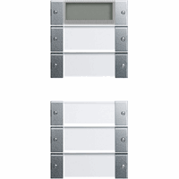 Gira System 55 Taster 5-v Plus tekstkader Clear aluminium 214526 afbeelding 2