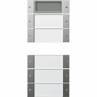 Gira System 55 Taster 5-v Plus tekstkader Clear edelstaal 2145600 afbeelding 2