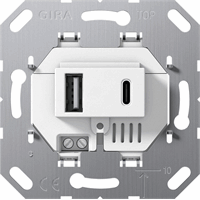 Gira Inb. USB-A en USB-C voeding wit 234900 afbeelding 2