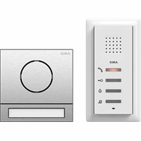 Gira System&nbsp;55 Intercomset Audio eengezinswoning edelstaal 2406000 afbeelding 2