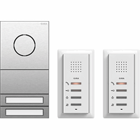Gira System 55 Intercomset Audio twee woningen edelstaal 2407000 afbeelding 2