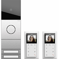 Gira System 55 Intercomset Video twee woningen edelstaal 2417000 afbeelding 2