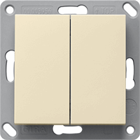 Gira System 55 Enocean wandzender 2-v draadloos crème 242201 afbeelding 2