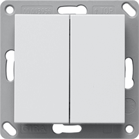 Gira System 55 Enocean wandzender 2-v draadloos zuiver wit mat 242227 afbeelding 2
