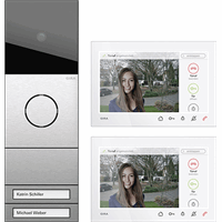 Gira System 106 Intercomset Video twee woningen OB7 edelstaal 2432920 afbeelding 2