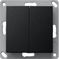 Gira System 55 Inb.wandzender 2-v bluetooth zwart mat 2462005 afbeelding 2