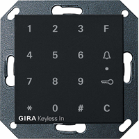 Gira System 55 Toegang: Numeriek Toetsenbord zwart mat 2605005 afbeelding 2