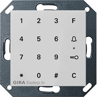 Gira System 55 Toegang: Numeriek Toetsenbord grijs mat 2605015 afbeelding 2