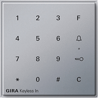 Gira TX_44 Toegang: Numeriek Toetsenbord aluminium 260565 afbeelding 2
