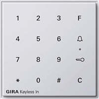Gira TX_44 Toegang: Numeriek Toetsenbord zuiver wit 260566 afbeelding 2