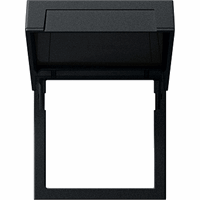 Gira System 55 Montageraam 45x45mm + klapdeksel zwart mat 2658005 afbeelding 2