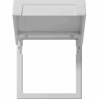 Gira System 55 Montageraam 45x45mm + klapdeksel grijs mat 2658015 afbeelding 2