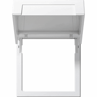 Gira System 55 Montageraam 45x45mm + klapdeksel zuiver wit 265803 afbeelding 2
