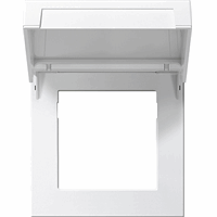 Gira F100 Montageraam 45x45mm + klapdeksel zuiver wit 2658112 afbeelding 2