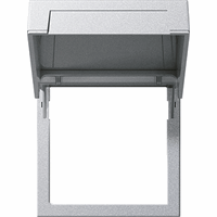 Gira System 55 Montageraam 45x45mm + klapdeksel aluminium 265826 afbeelding 2