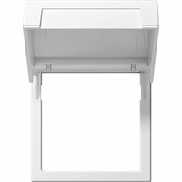 Gira System 55 Montageraam 45x45mm + klapdeksel zuiver wit mat 265827 afbeelding 2