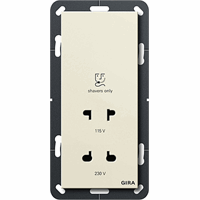 Gira System 55 Inb.scheercontactdoos 115-230V crème 282001 afbeelding 2