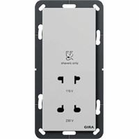 Gira System 55 Inb.scheercontactdoos 115-230V grijs mat 2820015 afbeelding 2