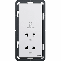 Gira System 55 Inb.scheercontactdoos 115-230V zuiver wit 282003 afbeelding 2