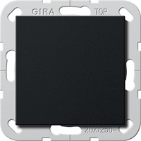 Gira System 55 Inb.schakelaar 3x2-pol. Brit.Stand.zwart mat 2836005 afbeelding 2