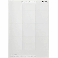 Gira F100 Tekstlabels 33,5x67mm zuiver wit VPE=21 2872112 afbeelding 2