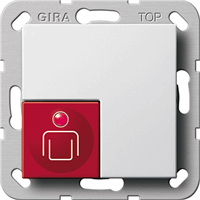 Gira System 55 Inb.oproepknop zuiver wit 290003 afbeelding 2