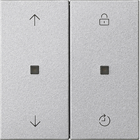Gira System 55 Taster 2-v S3000 memory pijlen aluminium 536326 afbeelding 2