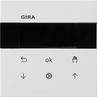 Gira F100 Inb. S3000 jaloezieschak. + schakelklok zuiver wit 5366112 afbeelding 2