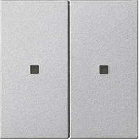 Gira System 55 Taster 2-v S3000 lens aluminium 536926 afbeelding 2