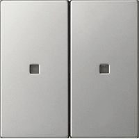 Gira System 55 Taster 2-v S3000 lens edelstaal 5369600