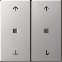 Gira System 55 Schakelwip 2-v pijlen lens edelstaal 5386600 afbeelding 2