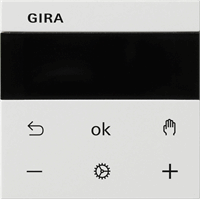 Gira System 55 Opzetstuk temperatuurregelaar S3000 zuiver wit 539303 afbeelding 2