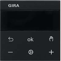 Gira System 55 Opzetstuk temperatuurreg. bl.tooth S3000 zwart mat 5394005 afbeelding 2