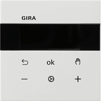 Gira F100 Opzetstuk temp.reg. bluetooth S3000 zuiver wit 5394112 afbeelding 2