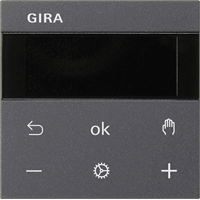 Gira System 55 Opzetstuk temperatuurreg. bl.tooth S3000 antraciet 539428 afbeelding 2
