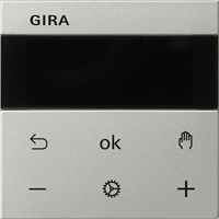 Gira System 55 Opzetstuk temperatuurreg. bl.tooth S3000 edelstaal 5394600 afbeelding 2
