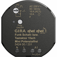 Gira Inb. eNet schak./drukact. draadl. 1-v po.vrij Mini 542400 afbeelding 2