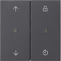 Gira System 55 Taster 2-v eNet pijlen Memory antraciet 549228 afbeelding 2