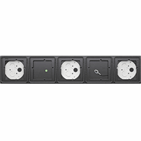 Gira System 106 Opbouwbehuizing 5-v antraciet 5505910 afbeelding 2
