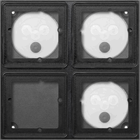Gira System 106 Opbouwbehuizing 2x2-v verzonken 551800 afbeelding 2