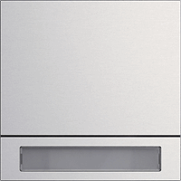 Gira System 106 Belknopmodule 1-v aluminium 5531926 afbeelding 2