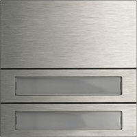 Gira System 106 Belknopmodule 2-v edelstaal 5532920 afbeelding 2